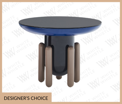Create a modern oasis with the ELOW corner table, a Pedra exclusive. This designer table's sleek form adds a touch of understated luxury to designer homes, trendy hotels, and contemporary cafes.